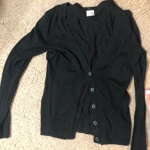 Black button sweater